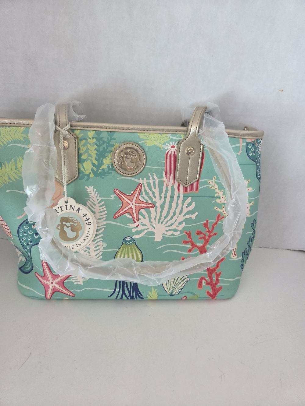 NWT. Spartina 449 Golden Mermaid Medium Tote - Picture 4 of 7